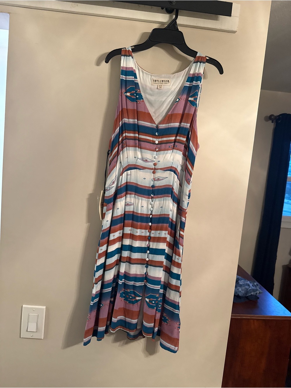NWT Idyllwind (Miranda Lambert) Striped Button-Front Sleeveless Dress